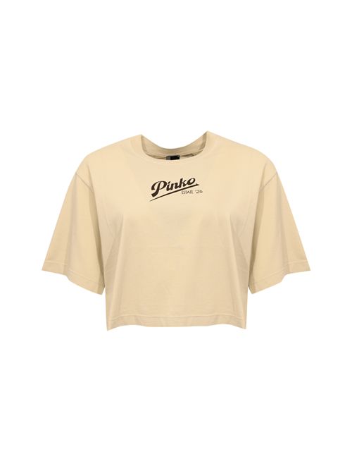 T-shirt crop Tuttifrutti in jersey di cotone PINKO | 107109 A3F5ZL3